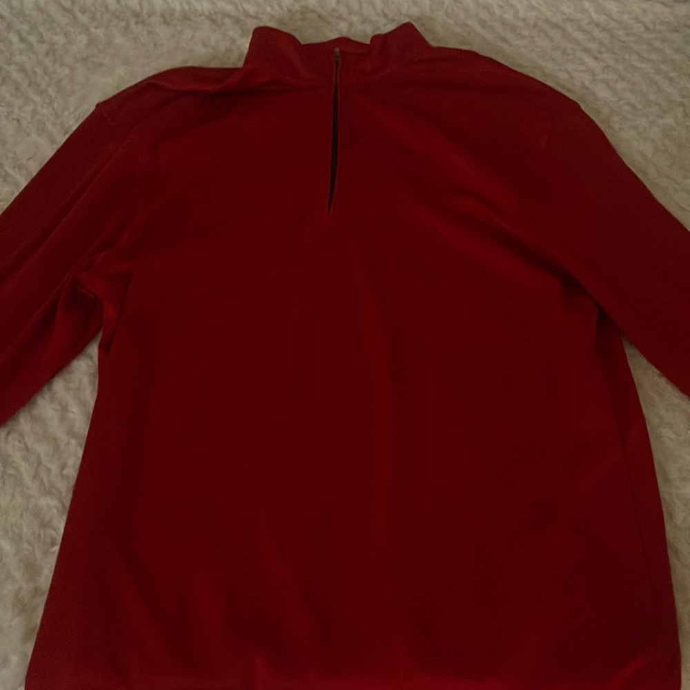 red pull over